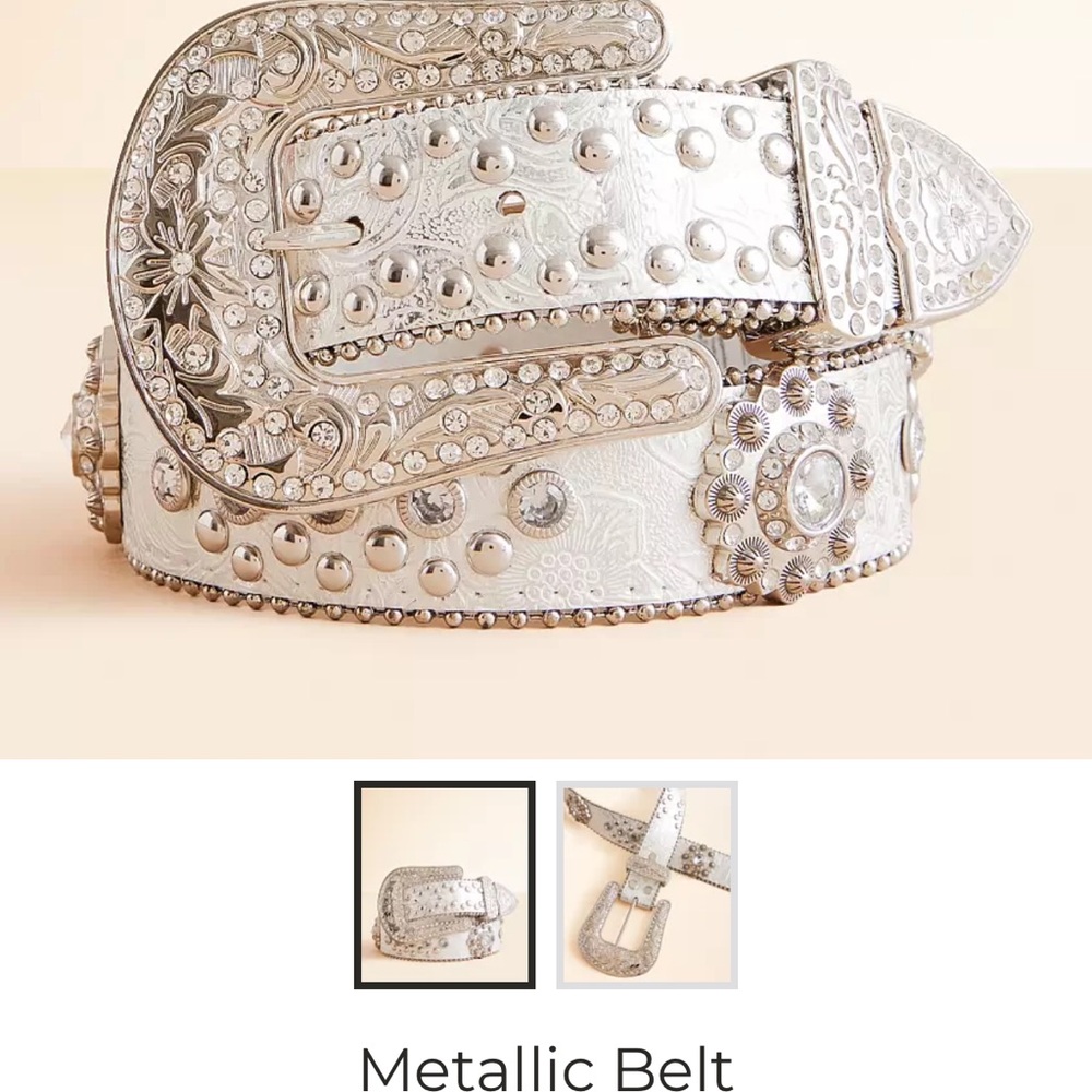 Blazin Roxx Silver Studded Women's Belt